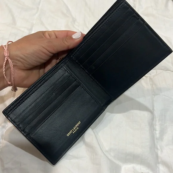 🖤SAINT LAURENT🖤Crocodile-Embossed Leather Wallet - Picture 9 of 15